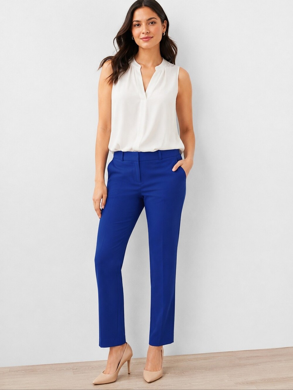 LOFT Royal Blue Straight Leg Pants